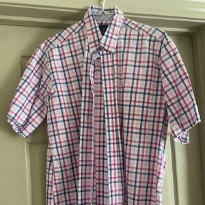 New Tailorbird Mens Large Short Sleeve Button Down